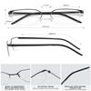 ZanyLen Superlight Titanium Blue Light Blocking Glasses Stylish Semi-rimless Rectangle Computer Gaming Eyeglasses (Black) 1 view 4