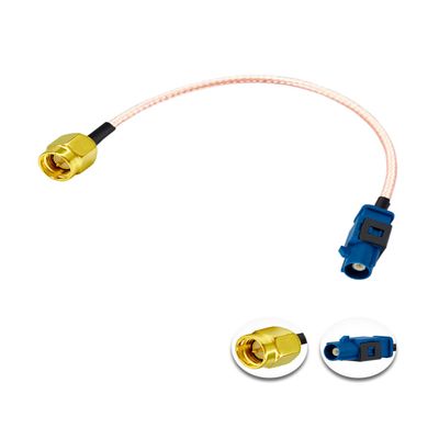 POBADY SMA Male to Fakra C Male Blue Pigtail Cable RG316 6in/15cm Fakra C Plug to SMA Plug GPS Antenna Extension Cable for Vehicle GPS Navigation Car Radio Stereo