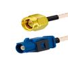 POBADY SMA Male to Fakra C Male Blue Pigtail Cable RG316 6in/15cm Fakra C Plug to SMA Plug GPS Antenna Extension Cable for Vehicle GPS Navigation Car Radio Stereo view 2