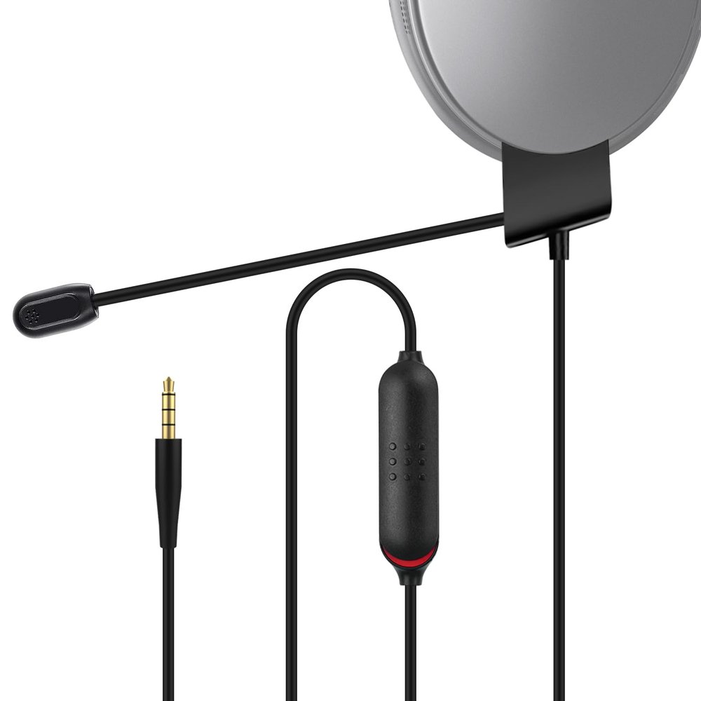 QC45 Boom Mic Compatible with Bose QuietComfort 45 Noise Cancelling Headphone, Boom Microphone Cable with Mute Switch for PS4, PS5, PC, Xbox One Controller, 4ft