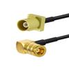 POBADY Fakra Curry Male Code K to SMB Female Right Angle Adapter Cable RG174 20in/50cm Compatible with Car Vehicle Radio Stereo Receiver Tuner view 2