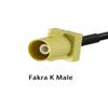 POBADY Fakra Curry Male Code K to SMB Female Right Angle Adapter Cable RG174 20in/50cm Compatible with Car Vehicle Radio Stereo Receiver Tuner view 4