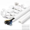220in Wall Cord Hider Kit, LZEOY Large Capacity Wire Hider for Cords, White Cable Cover Wall Kit, Paintable Hide TV Cords for Wall Mount TV, Cable Concealer Cable Channel: 14 x L15.7in W1.18 H0.63in view 1