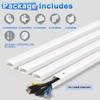 220in Wall Cord Hider Kit, LZEOY Large Capacity Wire Hider for Cords, White Cable Cover Wall Kit, Paintable Hide TV Cords for Wall Mount TV, Cable Concealer Cable Channel: 14 x L15.7in W1.18 H0.63in view 3