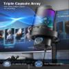 FIFINE Gaming USB Microphone and Over-Ear Headset Wired, PC Computer Mic with 4 Polar Patterns for Podcast Streaming Conference YouTube, Gamer Headset with 3.5mm Audio Jack, for Xbox(A8Plus+H3) view 2