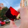 6Pcs Total Size 45x45x2mm Square Shape UV Cut Light Red 630nm IR Infrared Pass Filter Glass HB630 view 2