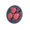 as - Schwabe 11584 3-Way Socket Insert for Cable Reels 230 V/16 A with Hinged Lid Red Fused by Thermal Circuit Breaker with USB Output 5 V/1 A IP54 Black view 2