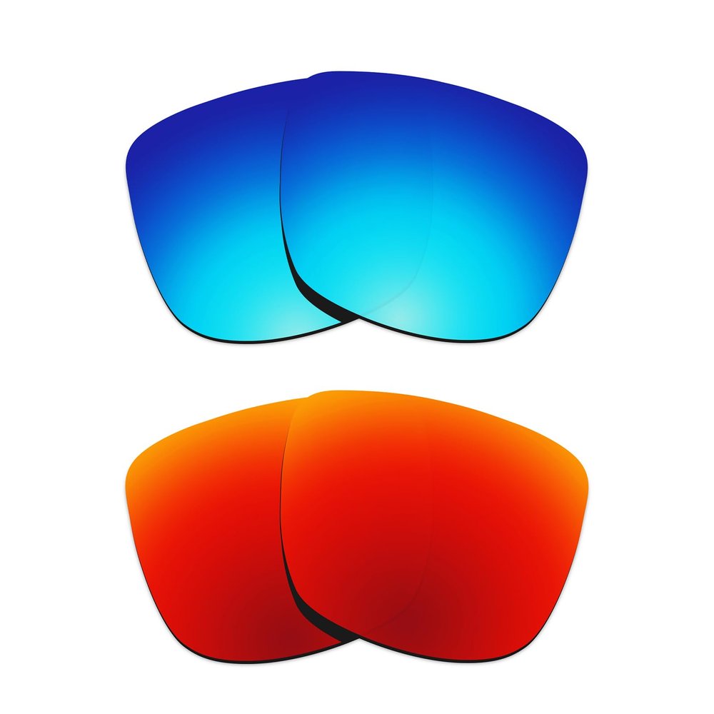 Alphax 2 Pair Polarized Replacement Lenses for Spy Optic Cyrus - Blue+Red