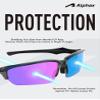 Alphax 2 Pair Polarized Replacement Lenses for Spy Optic Cyrus - Blue+Red view 3
