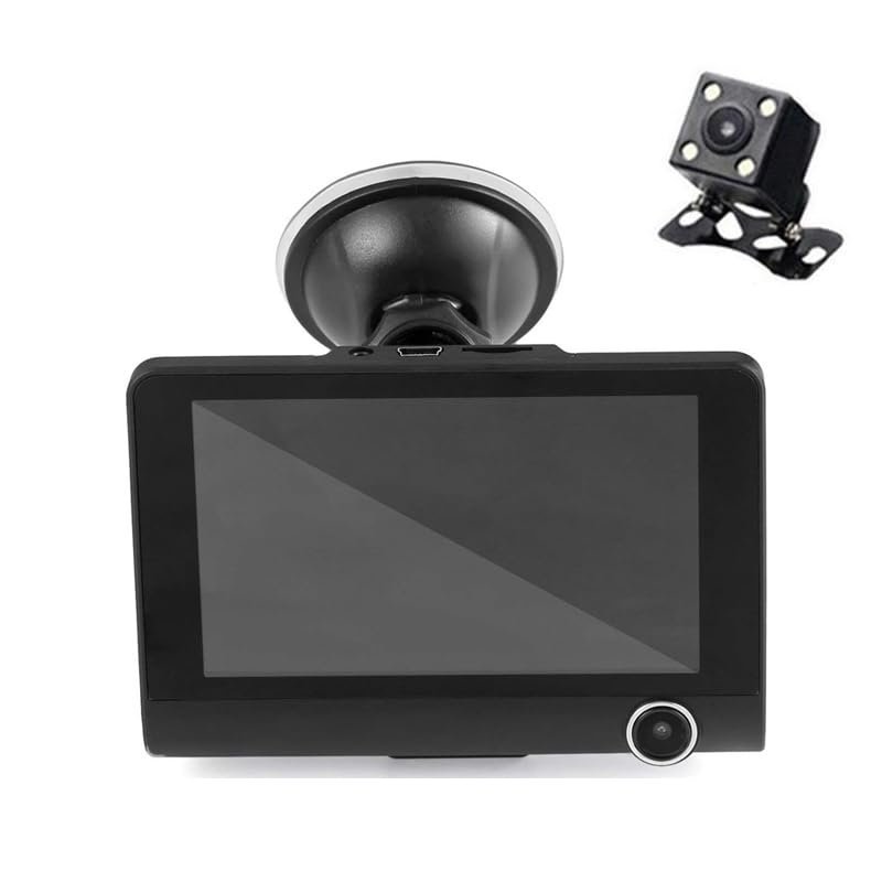1080P Front-Facing high-Definition Driving Recorder Three-Lens 4-inch Wide-Angle high-Definition Night Vision reversing Image Parking Monitoring