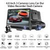 1080P Front-Facing high-Definition Driving Recorder Three-Lens 4-inch Wide-Angle high-Definition Night Vision reversing Image Parking Monitoring view 4