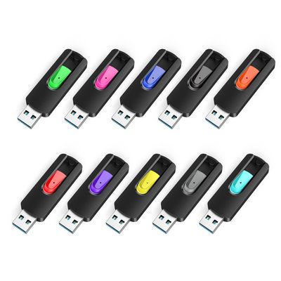 RAOYI 10 Pack 16GB USB 3.0 Flash Drives Slide Retractable Memory Stick Bulk Thumb Drive Jump Drive Zip Drive USB Sticks Data Storage Backup for PC Mac (16G, 10 Mixed Color)