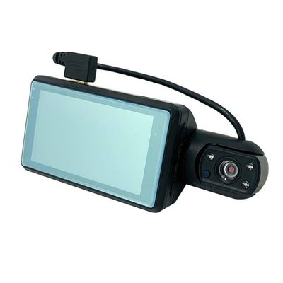 1080P Full HD Car Dash Cam with Smartphone Connectivity, Dual Rotating Lenses, Wide-Angle Lens, and Motion Detection.