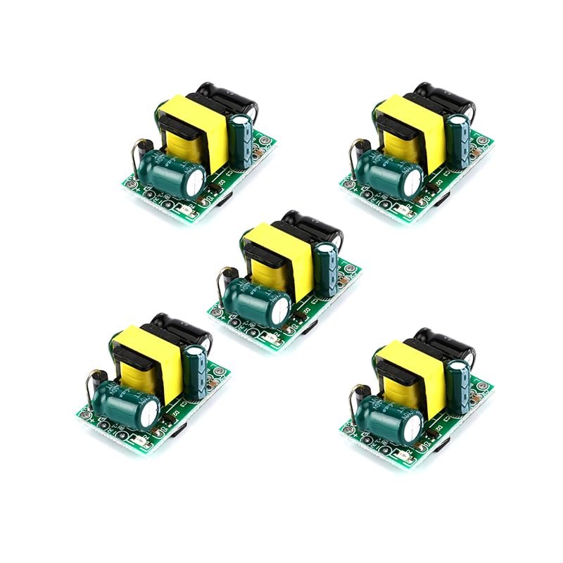 JESSINIE 5PCS AC DC Buck Converter Step Down Module AC-DC 220V to 5V 700mA 3.5W Isolated Switching Power Supply Step Down Buck Converter