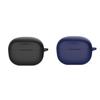 2 Pack DAYJOY Soft Silicone Protective Case Cover Compatible with Soundcore Life Note 3i Earbuds, Protective Skin Sleeve with Carabiner (Black+Blue)