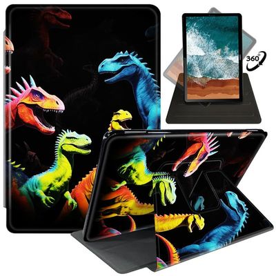 FUYOCWE for Kindle Scribe 10.2 inch Tablet Case (1st Generation,2022 Release),360 Degree Rotating Stand Smart Cover for Amazon Kindle Scribe 1st Gen 10.2" E-Reader-Colorful Dinosaurs
