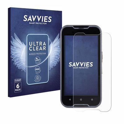 Savvies Screen Protector compatible with Datalogic Memor 11 Protection Film Clear 6-Pack