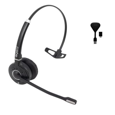 TruVoice Agent AW30 Wireless Headset with Extended Range DECT Wireless USB Dongle I Range of up to 350ft I Noise Canceling Microphone and HD Audio I Compatible with All Computers and Softphones.