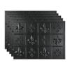 FASDE Fleur-de-lis Decorative Vinyl 18in x 24in Backsplash Panel in Brushed Onyx (5 Pack) view 1