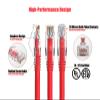 CableLeader 1ft Cat 6 24 AWG UTP Snagless Ethernet Network Patch Cable with Clear Boot, Gold-Plated, High-Speed Data Transfer, UTP, Pure Bare Copper, Red view 2