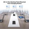45W Recessed Power Strip, Flush Mounted Surge Protector(1200J) with 6 AC Outlets & 8 USB Ports(4 USB-C), 45Flat Plug, 6FT Flat Power Cord(Black) view 2