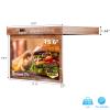 SYLVOX Kitchen TV, 15.6-Inch Under Cabinet Television, 1080P FHD, Smart Google TV OS, 178 Wide Viewing for RV, Bedroom, Boat and More, Mahogany view 2