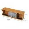 DVD CD Rack Holder CD Storage Box Holder Case Tray Rustic Wood Media Tray Box for Home Storage and Organization Media Storage Organizer view 2