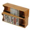 DVD CD Rack Holder CD Storage Box Holder Case Tray Rustic Wood Media Tray Box for Home Storage and Organization Media Storage Organizer view 3