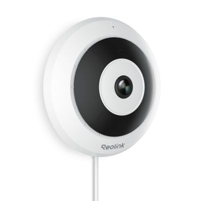 REOLINK 6MP PoE IP Fisheye Camera with 360 View, Surveillance for Home/Office Security, Smart Human Detection, Two Way Talk, Ceiling/Wall/Desk Mount, Multiple Panoramic Display Views, FE-P(White)