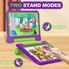 YIHE Kids Case for iPad 10.2 Inch 9th/8th/7th Generation 2021/2020/2019, iPad Pro 10.5 & iPad Air 3, Shockproof Handle Stand Kids Case with Screen Protector for iPad 10.2/10.5 Inch, Purple&Green view 3