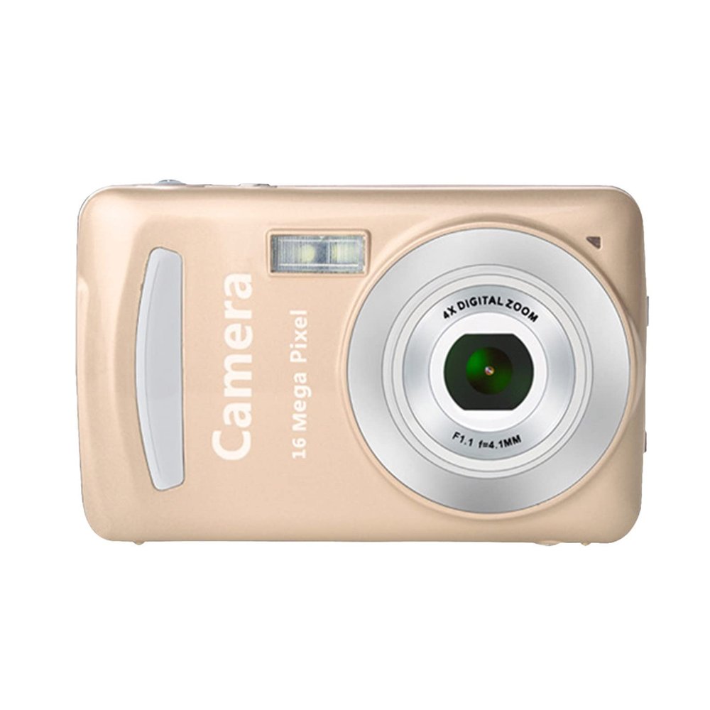 Camera for Photography, Digital Camera, Mini Vlogging Camera with Anti-Shake, 2.4 Inch LCD Screen, 4X Digital Zoom, Continuous Shooting, Professional Video Camera, Cool Stuff Travel Essensials (Gold)