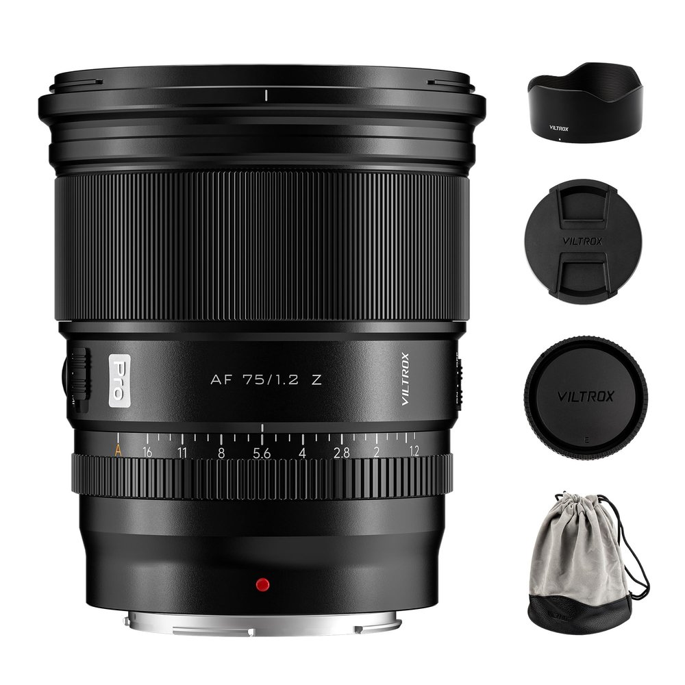 VILTROX PRO 75mm F1.2 Auto Focus Lens for Nikon Z-Mount Camera, Ultra Wide Angle f/1.2 Large Aperture APS-C Prime AF Lens Compatible with Nikon Z-Mount Cameras Z9 Z8 Z7 Z6 Z5 Z50 Z30 ZFC