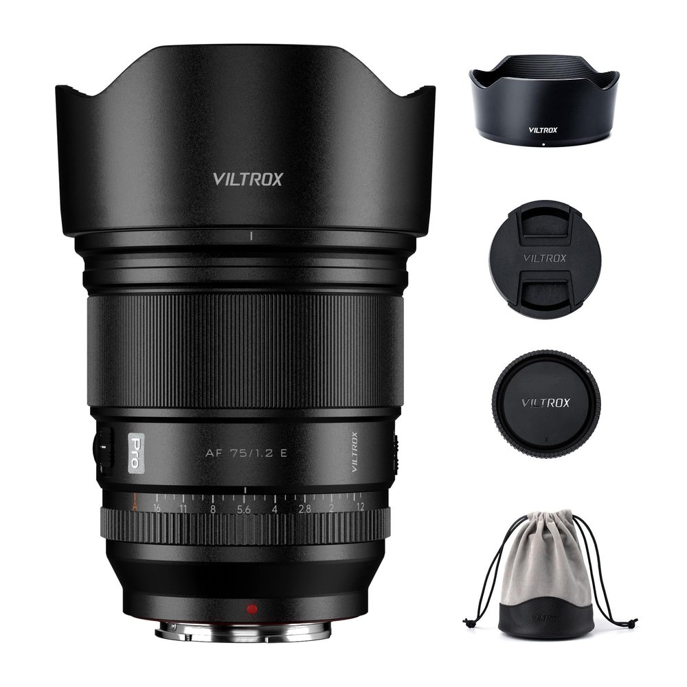 VILTROX 75mm f/1.2 E Lens for Sony E Mount, PRO 75mm f1.2 Auto Focus Prime Lens Compatible for Sony E Mount Mirrorless a7R a7IV a7RIII a7RIV a7RV A1 FX3 ZVE1 A7CII a6000 a6400 a6600 a6700 ZV-E10 FX30
