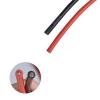 Pipe House Soft Silicone Wire Cable, 11AWG 10AWG 9AWG 8AWG 7AWG 6AWG 4AWG Wire, 35 / 50/70mm2 Heat Resistant 200 Cold Resistant -60 Soil Electronics ( Color : Half red black , Size : 10AWG 2 meters view 2
