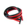 Pipe House Soft Silicone Wire Cable, 11AWG 10AWG 9AWG 8AWG 7AWG 6AWG 4AWG Wire, 35 / 50/70mm2 Heat Resistant 200 Cold Resistant -60 Soil Electronics ( Color : Half red black , Size : 10AWG 2 meters view 3