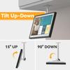 Laivli Echo Show 15 Under Cabinet Mount, Easy to Adjust The Height with Thumb Screw, Rotate Tilt Swivel for 15.6" Smart Display, Whole Aluminum Mount for Echo Show 15 view 4