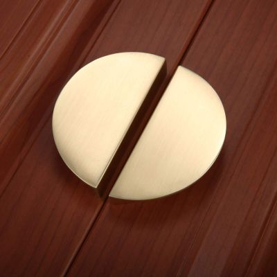 Southst 1 Set Semicircle Solid Brass Cabinet Knobs and Handles Drawer Furnitures Cupboard Wardrobe Knobs Book Cabinet Door Pull