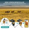 1250 Monocular Telescope, High-Definition Waterproof FMC Multilayer Coated Lens BAK4 Prism Portable Monocular Telescope with Tripod Mobile Phone Holder for Bird Watching Sightseeing view 2