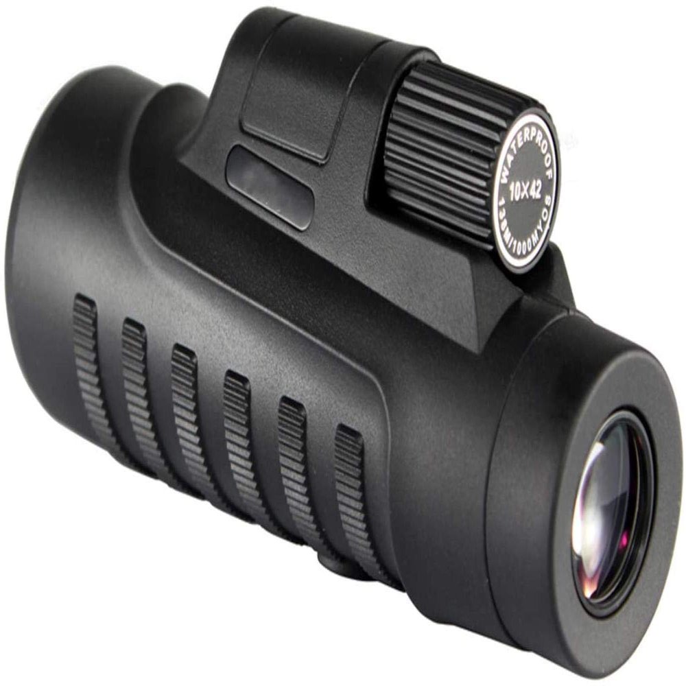 10x42 High Power Life Waterproof BAK4 Prism FMC Lens Monocular Compact with Smartphone Adapter Monocular for Adult Bird Watching, Outdoor Hunting, Travel, Si Monocular Telescope