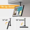 Laivli Echo Show 15 Under Cabinet Mount, Easy to Adjust The Height with Thumb Screw, Rotate Tilt Swivel for 15.6" Smart Display, Whole Aluminum Mount for Echo Show 15 (Black) view 4