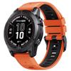 NotoCity for Fenix 7 Pro Band 22mm Width Fenix 6 Strap for Fenix 5/Fenix 7/Fenix 5 Plus/Fenix 6 Pro Soft Silicone Watch(Orange-Black) view 1