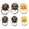 Southst 1x Antique Shape Single Hole Jewelry Chest Box Cabinet Cupboard Dresser Drawer Door Handle Pull Knob Ring - (Color: Gold 42x67MM) view 2