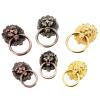 Southst 1x Antique Shape Single Hole Jewelry Chest Box Cabinet Cupboard Dresser Drawer Door Handle Pull Knob Ring - (Color: Gold 42x67MM) view 3