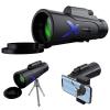 12?50 Monocular Telescope, BAK4 Prism High-Definition High Power Portable Monocular Telescope with Smartphone Holder Telescopic Stand Suitable for Adult Mountaineering Bird watching Camping Happy hous view 1