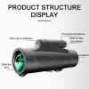 Adult Monocular Telescope, 1050 HD BAK4 Prism Waterproof Anti-Fog Handheld Monoculars with Mobile Phone Holder Tripod Suitable for Observing Animal Camping Concerts view 2