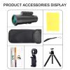 Adult Monocular Telescope, 1050 HD BAK4 Prism Waterproof Anti-Fog Handheld Monoculars with Mobile Phone Holder Tripod Suitable for Observing Animal Camping Concerts view 4