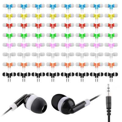 Ladont 160 Pack Bulk Kids Earbuds for Classroom, Student Wired Headphones in Ear Earbuds for School Librariy, 3.5mm Multi Colored Wholesale Earphones for Chromebook Laptop PC