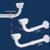 WiTi CCTV Security Camera Mount Bracket, 40CM-60CM Adjustable Wall and Ceiling Mount Bracket for CCTV IP Camera,Metal Pole Mount view 3