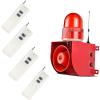 Y DIANS S Outdoor 500m Wireless Remote Control Alarm Siren Waterproof Strobe Light with Adjustable 120dB Horn 12 Tones 4 Remote AC100-120V YS-01HY-500 view 1