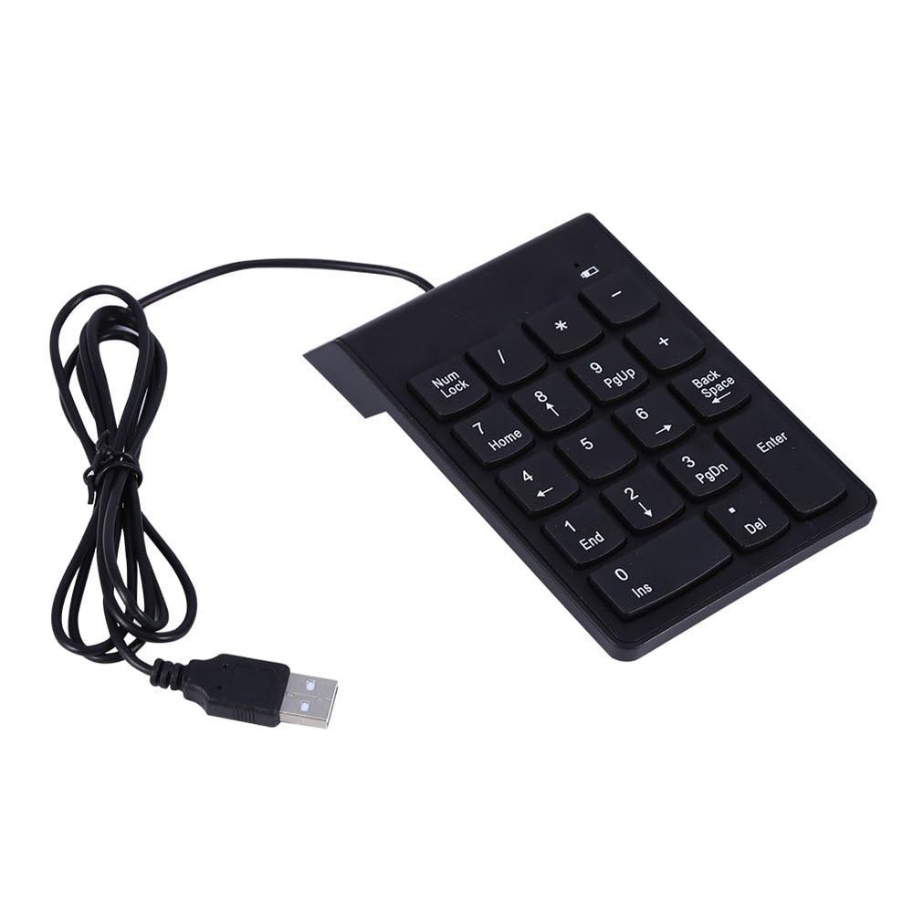 HOHXFYP USB Numeric Keypad,Mini Plug-and-Play 18-Key Numpad, Spill Resistant ABS Compact USB Number Pad Compatible with for 95/NT/ME/2000/Vista/7.0/8.0